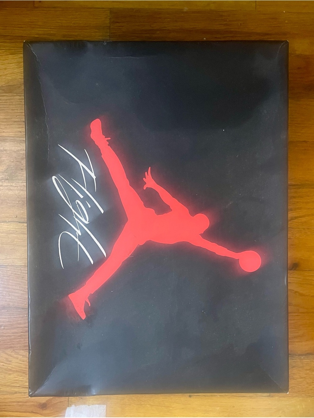 Jordan Red Jumpman Silhouette Canvas Art